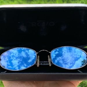 REVO sunglasses. Blue mirror lenses. No scratches. Amazing protection from sun!